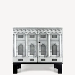 Fornasetti Armadietti^Piccola Madia Architettura Bianco Nero