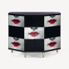 Fornasetti Armadietti^Piccolo Armadietto Bacio Poliedrico Rosso/Bianco/Nero