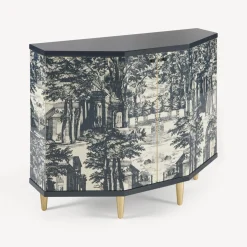 Fornasetti Armadietti^Piccolo Mobiletto Poliedrico Giardino Settecentesco Blu/Avorio