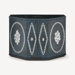 Fornasetti Armadietti^Piccolo Stipo Poliedrico Giro Di Conchiglie Argento/Blu