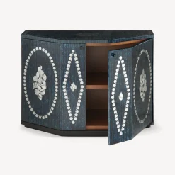 Fornasetti Armadietti^Piccolo Stipo Poliedrico Giro Di Conchiglie Argento/Blu