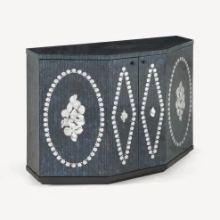 Fornasetti Armadietti^Piccolo Stipo Poliedrico Giro Di Conchiglie Argento/Blu
