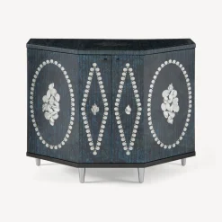Fornasetti Armadietti^Piccolo Stipo Poliedrico Giro Di Conchiglie Argento/Blu