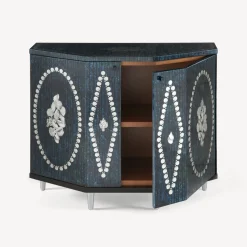 Fornasetti Armadietti^Piccolo Stipo Poliedrico Giro Di Conchiglie Argento/Blu