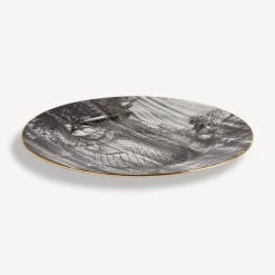 Fornasetti Piatti Decorativi^Placca Bordo Sirena N.3 Bianco/Nero/Oro