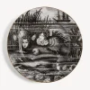 Fornasetti Piatti Decorativi^Placca Cerchio Sirene N.1 Bianco/Nero/Oro