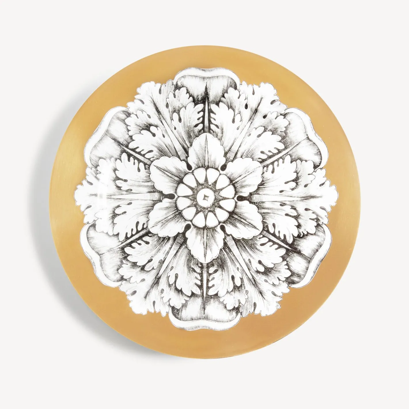 Fornasetti Piatti Decorativi^Placca Rosone N.4 Bianco/Nero/Oro