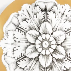 Fornasetti Piatti Decorativi^Placca Rosone N.4 Bianco/Nero/Oro