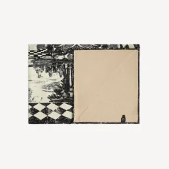 Fornasetti Plaid^Plaid In Cashmere Giardino Settecentesco Avorio/Nero