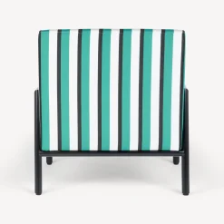 Fornasetti Salotti^Poltrona Da Esterno Rigato Verde/Bianco/Nero