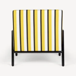 Fornasetti Salotti^Poltrona Da Esterno Rigato Giallo/Bianco/Nero