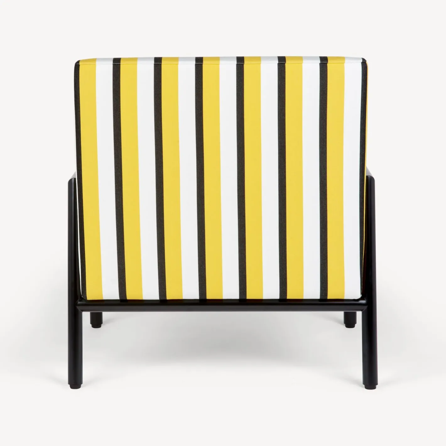 Fornasetti Salotti^Poltrona Da Esterno Rigato Giallo/Bianco/Nero