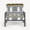 Fornasetti Salotti^Poltroncina Da Esterno Facciata Quattrocentesca Bianco/Nero/Giallo