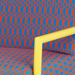 Fornasetti Salotti^Poltroncina Da Esterno Losanghe Turchese/Arancio/Giallo