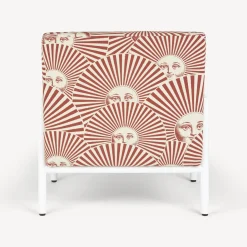 Fornasetti Salotti^Poltroncina Da Esterno Soli A Ventaglio Ruggine/Ecru/Bianco