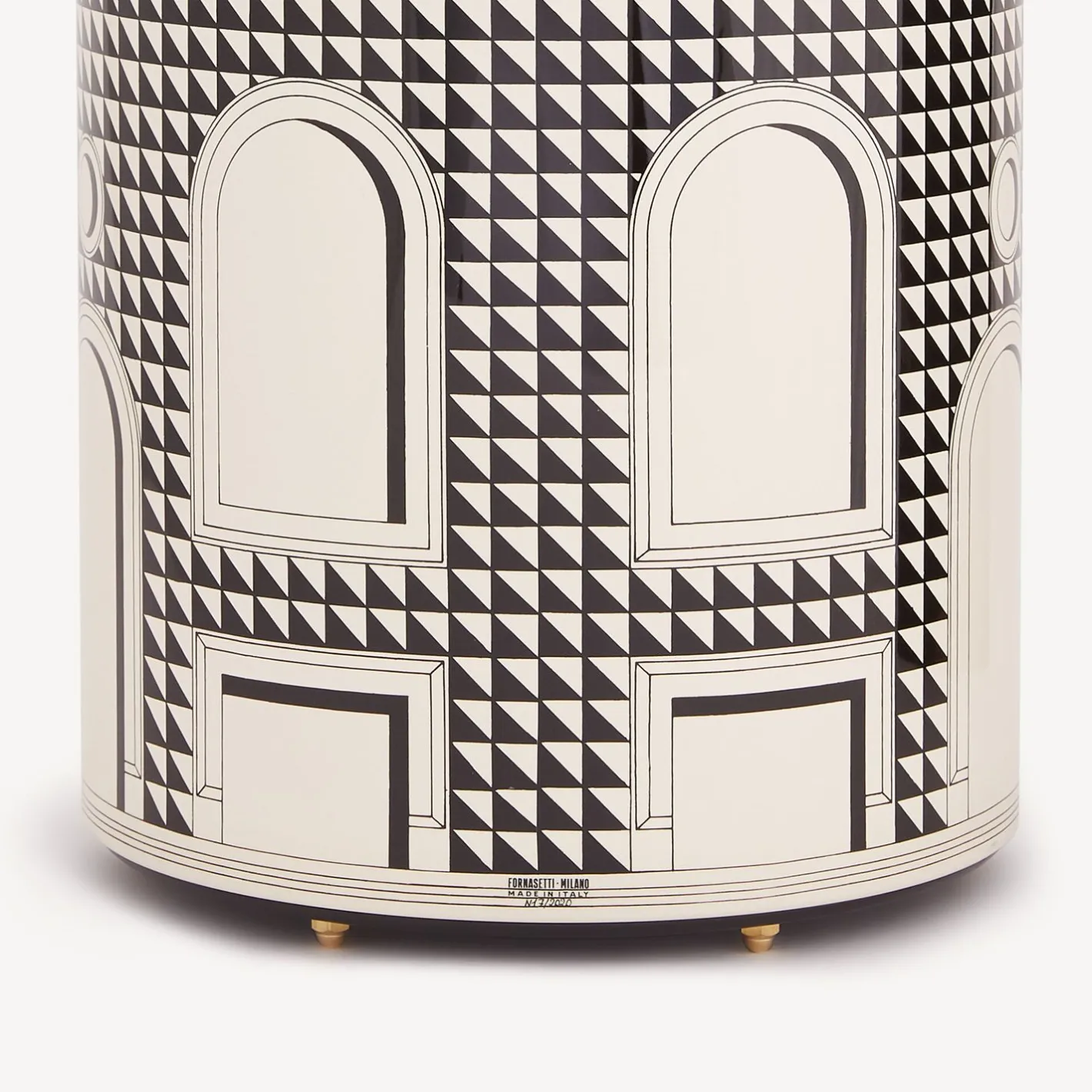 Fornasetti Portaombrelli^Portaombrelli Facciata Quattrocentesca Nero/Avorio