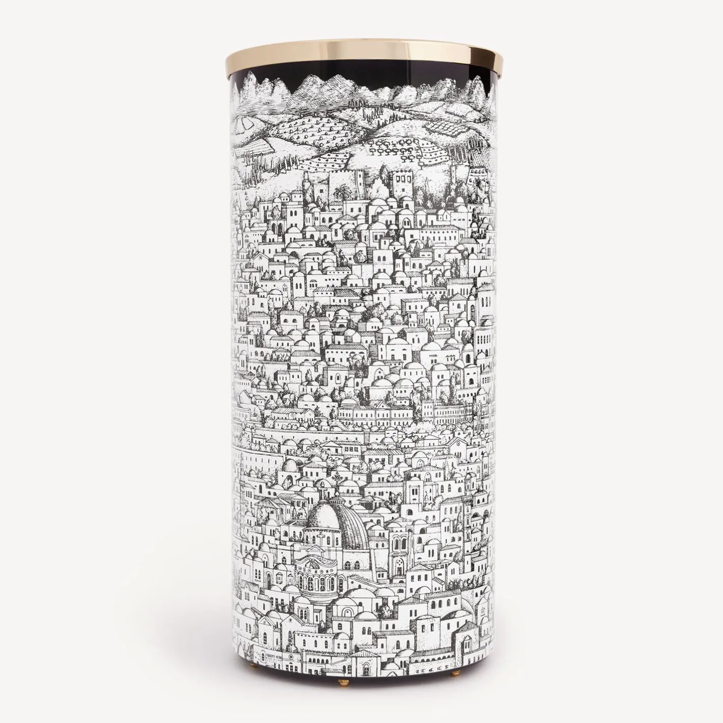 Fornasetti Portaombrelli^Portaombrelli Gerusalemme Bianco Nero