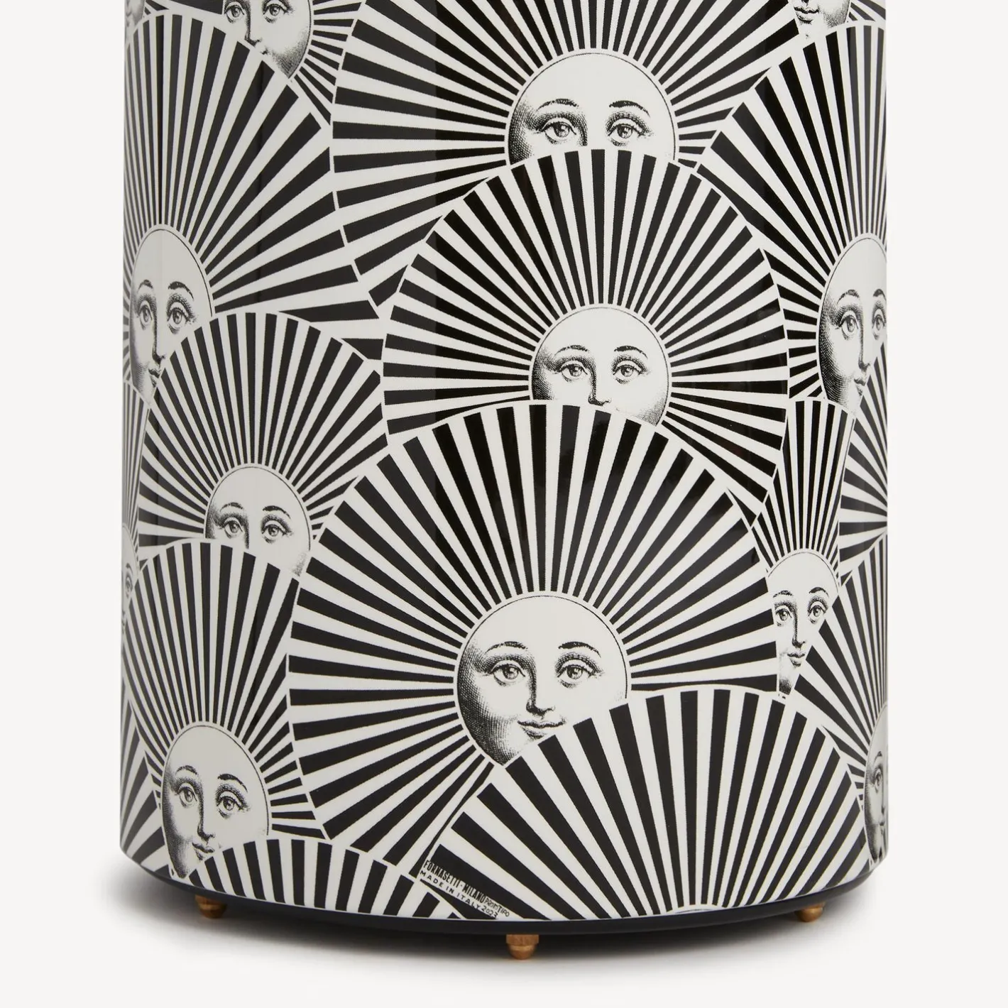 Fornasetti Portaombrelli^Portaombrelli Soli A Ventaglio Bianco Nero