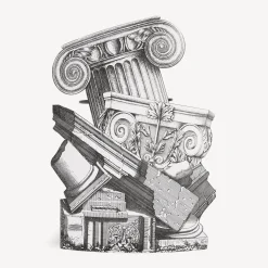 Fornasetti Portaombrelli^Portaombrelli Trompe L'Oeil Rovine Bianco Nero