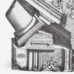 Fornasetti Portaombrelli^Portaombrelli Trompe L'Oeil Rovine Bianco Nero