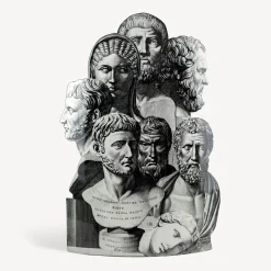 Fornasetti Portaombrelli^Portaombrelli Trompe L'Oeil Teste Antiche Bianco Nero