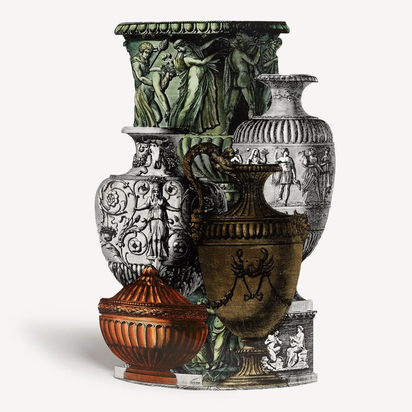 Fornasetti Portaombrelli^Portaombrelli Trompe L'Oeil Vasi Antichi Multicolore