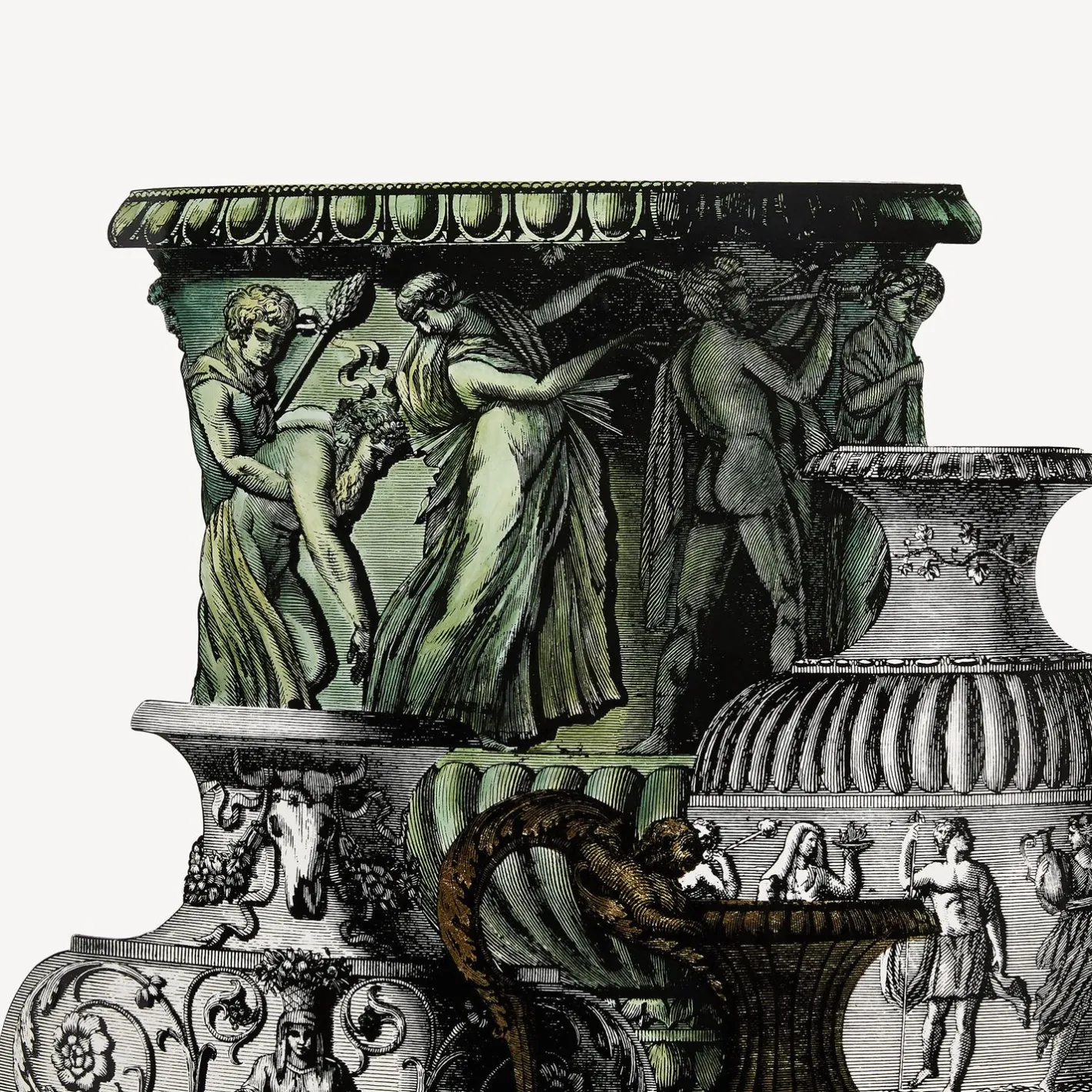 Fornasetti Portaombrelli^Portaombrelli Trompe L'Oeil Vasi Antichi Multicolore
