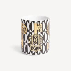Fornasetti Piccoli Contenitori^Portapenne Chiavi E Losanghe Bianco/Nero/Oro