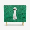 Fornasetti Portariviste^Portariviste Serratura Su Malachite Verde/Bianco/Nero
