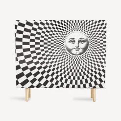 Fornasetti Portariviste^Portariviste Solecentrismo Bianco Nero