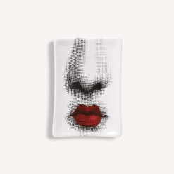 Fornasetti Posacenere Di Design^Posacenere Bacio Bianco/Nero/Rosso