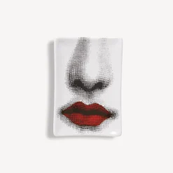 Fornasetti Posacenere Di Design^Posacenere Bocca Bianco/Nero/Rosso