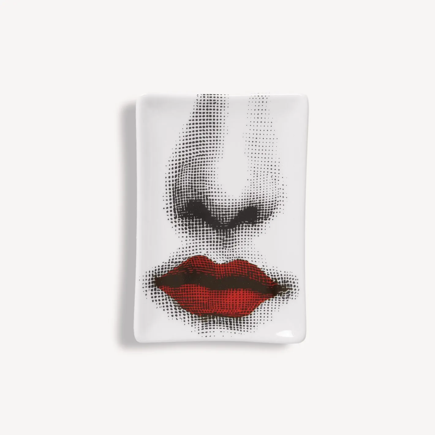 Fornasetti Posacenere Di Design^Posacenere Bocca Bianco/Nero/Rosso