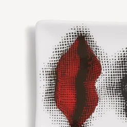 Fornasetti Posacenere Di Design^Posacenere Bocca Bianco/Nero/Rosso