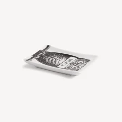 Fornasetti Posacenere Di Design^Posacenere Civetta Bianco Nero