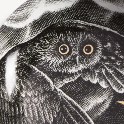 Fornasetti Posacenere Di Design^Posacenere Civetta Nella Notte Bianco/Nero/Oro