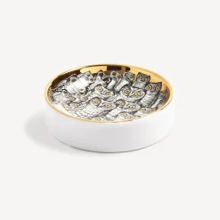 Fornasetti Posacenere Di Design^Posacenere Congresso Di Civette Bianco/Nero/Oro