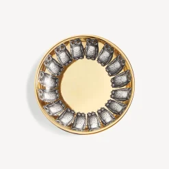Fornasetti Posacenere Di Design^Posacenere Giro Di Civette Bianco/Nero/Oro