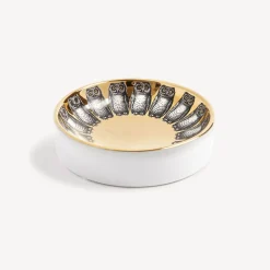 Fornasetti Posacenere Di Design^Posacenere Giro Di Civette Bianco/Nero/Oro