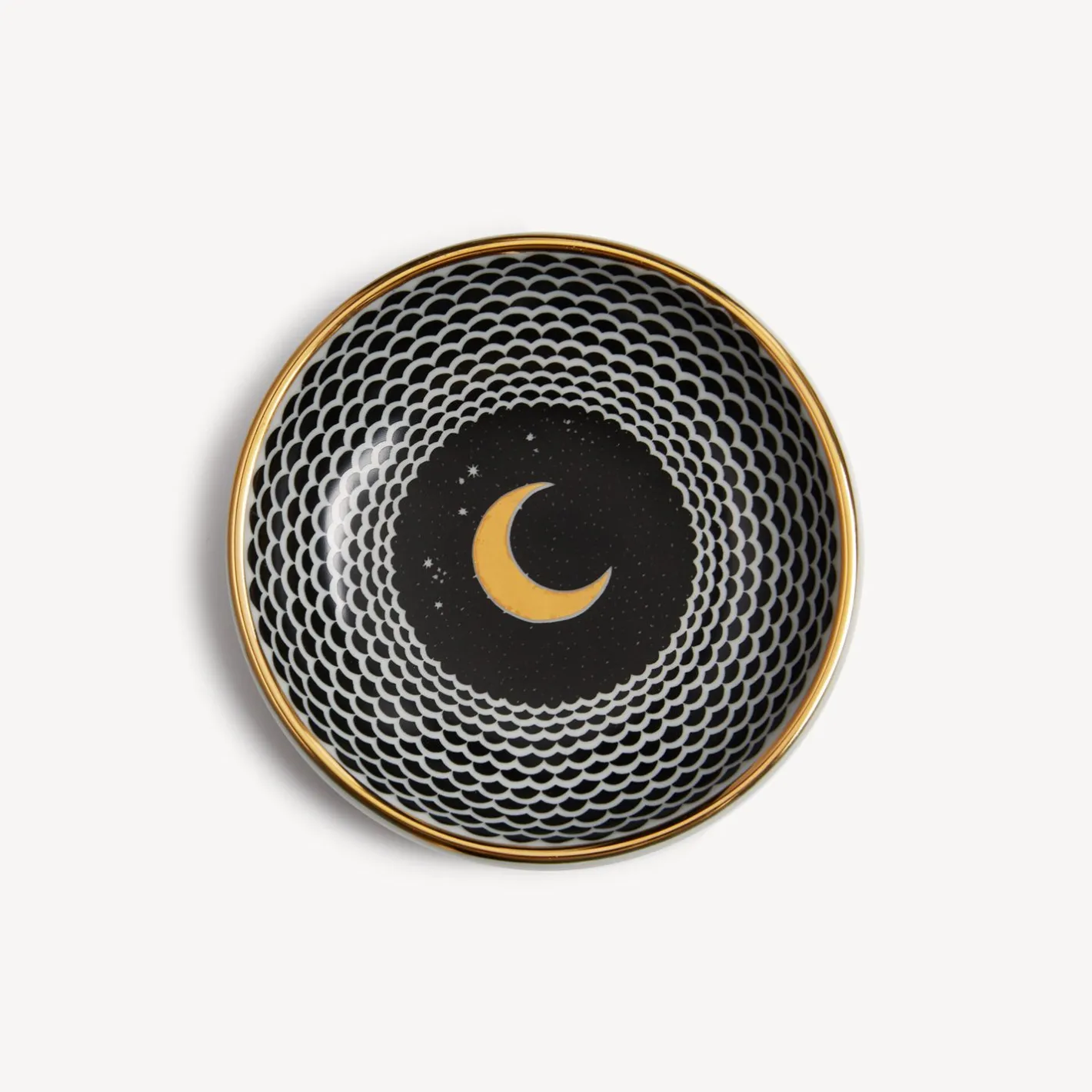 Fornasetti Posacenere Di Design^Posacenere Lunocentrica Bianco/Nero/Oro