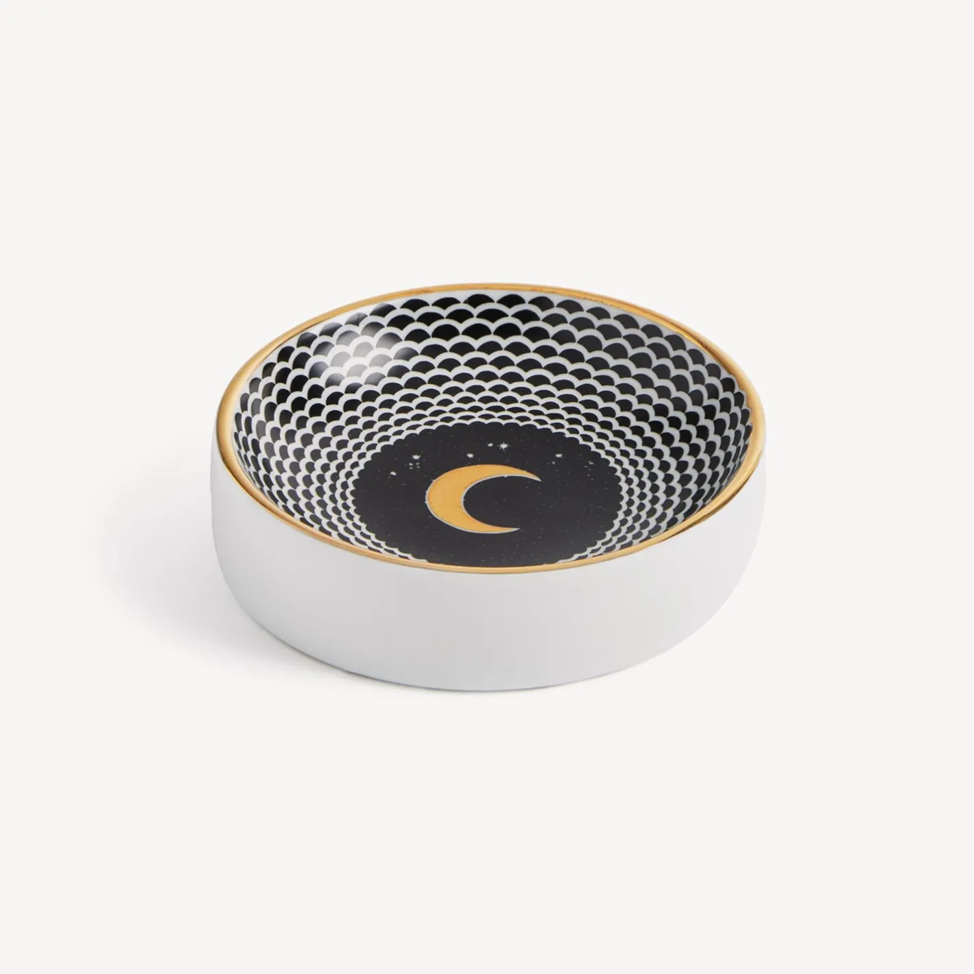 Fornasetti Posacenere Di Design^Posacenere Lunocentrica Bianco/Nero/Oro