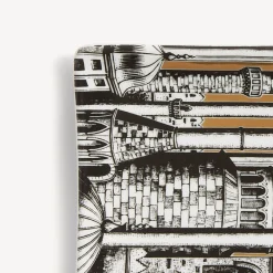 Fornasetti Posacenere Di Design^Posacenere Minareti Bianco/Nero/Oro