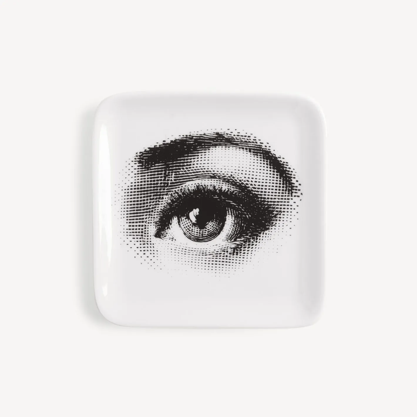 Fornasetti Posacenere Di Design^Posacenere Occhio Bianco Nero