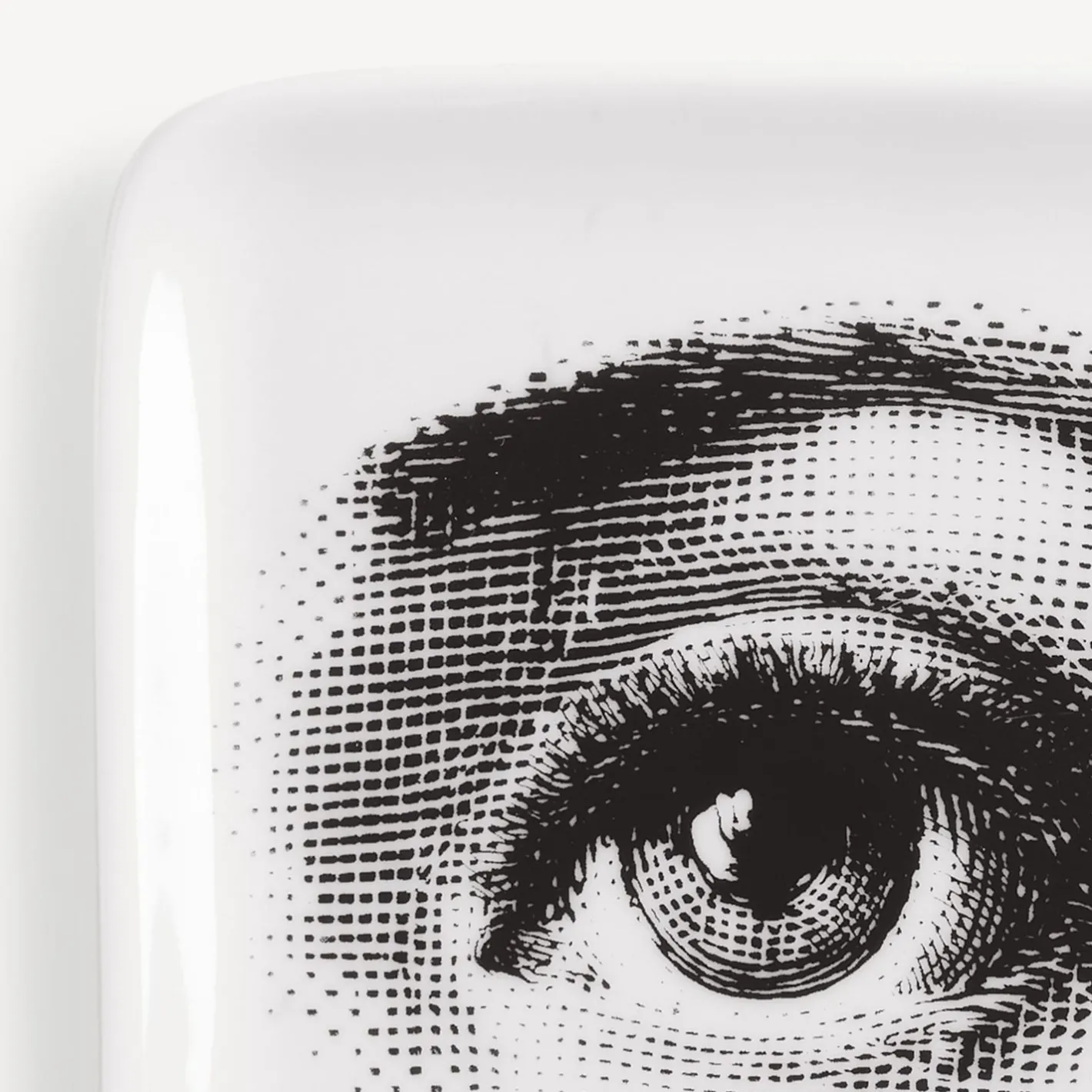 Fornasetti Posacenere Di Design^Posacenere Occhio Bianco Nero