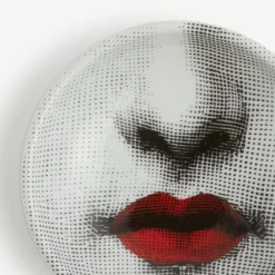 Fornasetti Posacenere Di Design^Posacenere Red Lips - Tema E Variazioni N.397 Bianco/Nero/Rosso