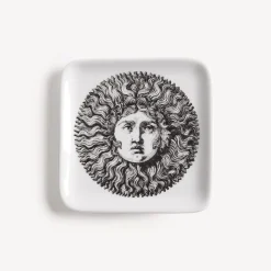 Fornasetti Posacenere Di Design^Posacenere Re Sole Bianco Nero
