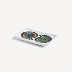 Fornasetti Posacenere Di Design^Posacenere Rettangolare Giro Di Conchiglie Multicolore