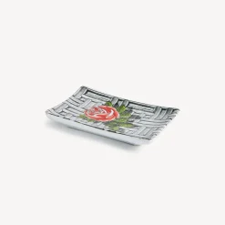Fornasetti Posacenere Di Design^Posacenere Rettangolare Musciarabia Con Rose Multicolore