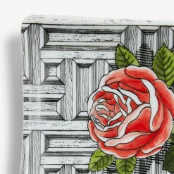 Fornasetti Posacenere Di Design^Posacenere Rettangolare Musciarabia Con Rose Multicolore