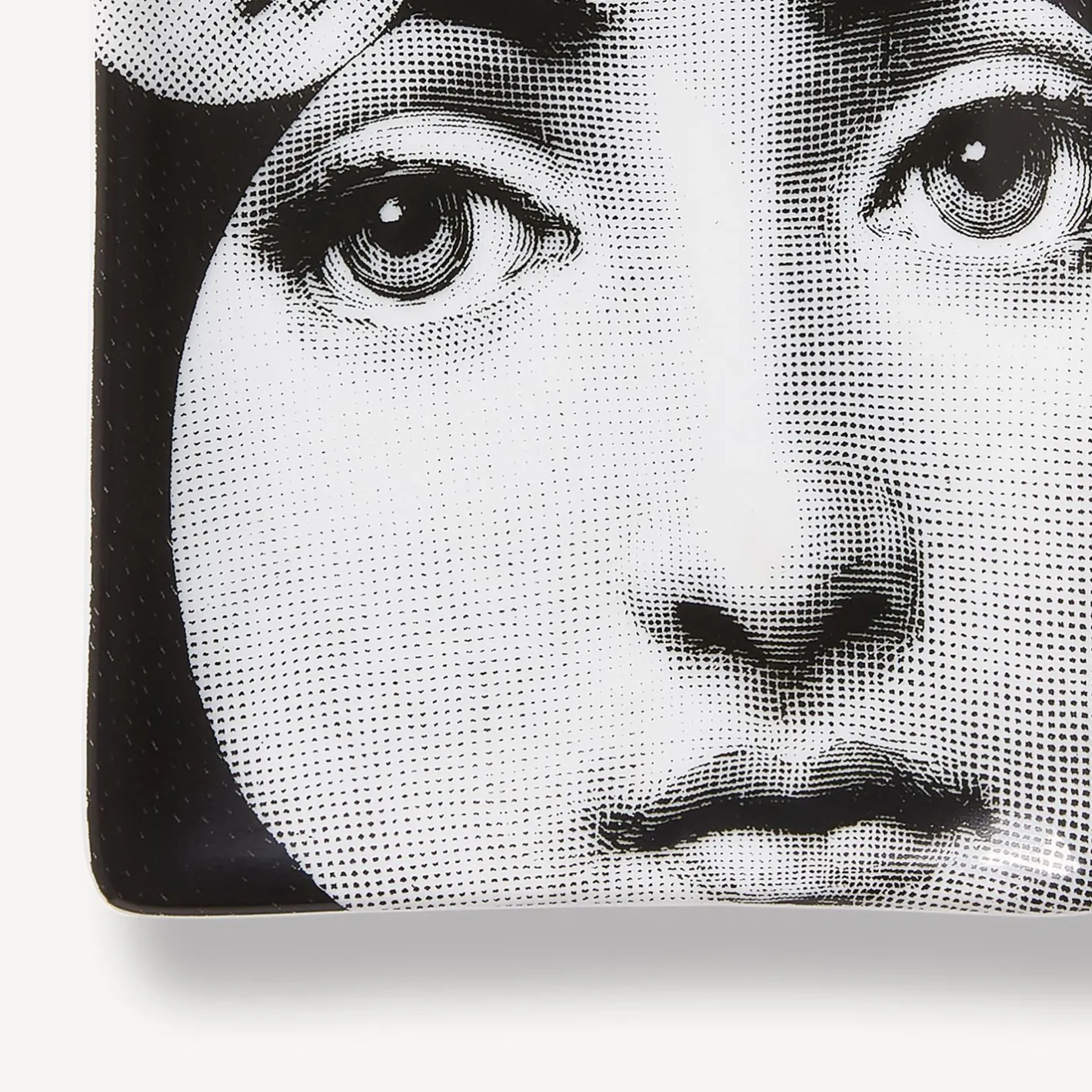Fornasetti Posacenere Di Design^Posacenere Rettangolare Tema E Variazioni N.242 Bianco Nero